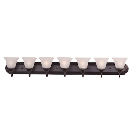 Maxim Lighting Essentials 7-Light 48" Wide Oil Rubbed Bronze Vanity Light 8016FTOI